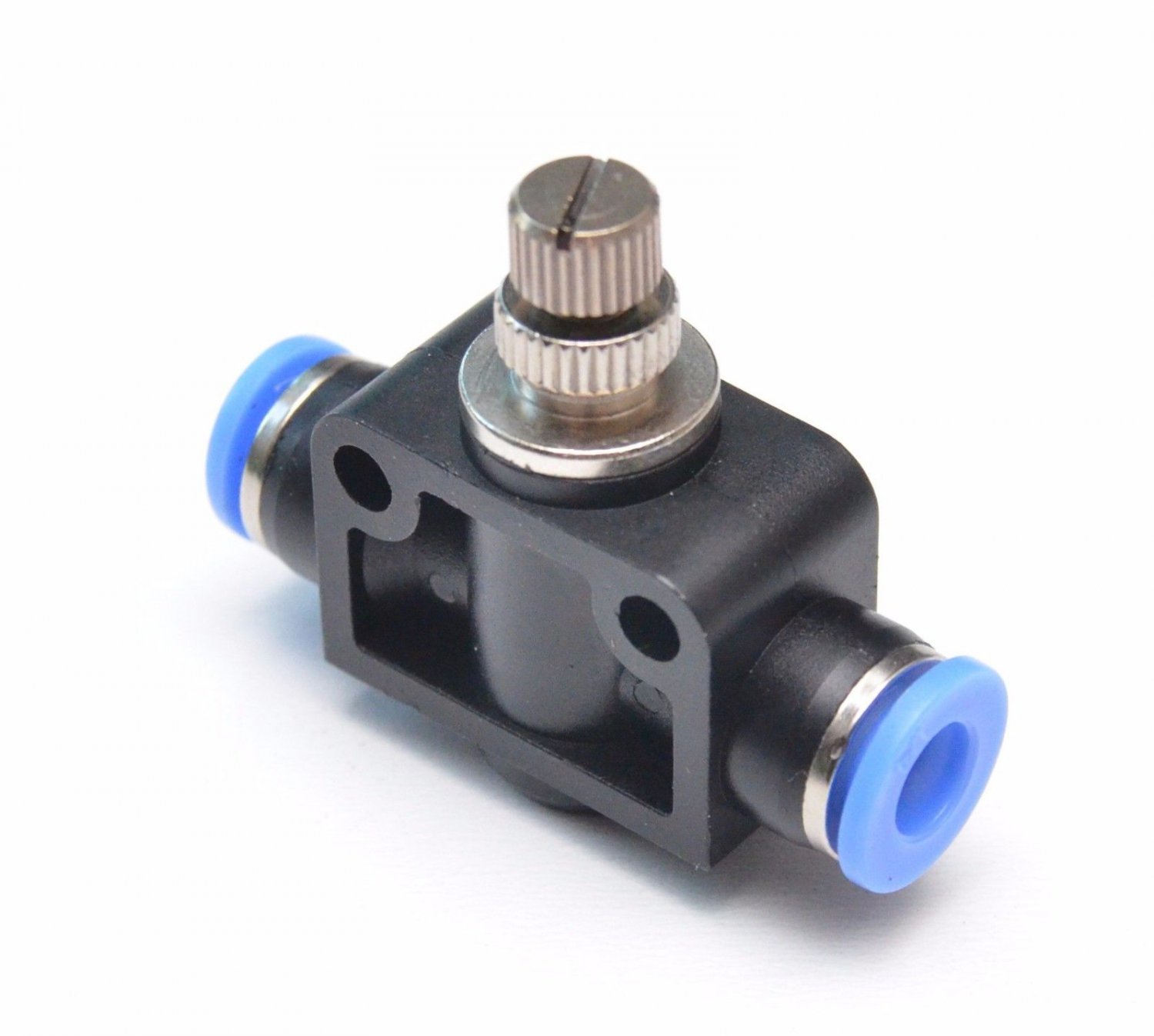 1/4 OD Straight Inline Air Speed Flow Controller Push In to Connect Fitting
