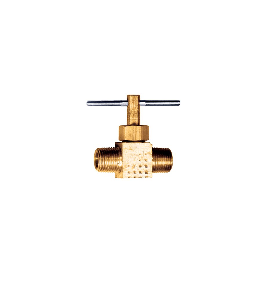 1/8 Male NPT Inline Brass Liquid Gas Propane Needle Valve Natural Gas, Oil