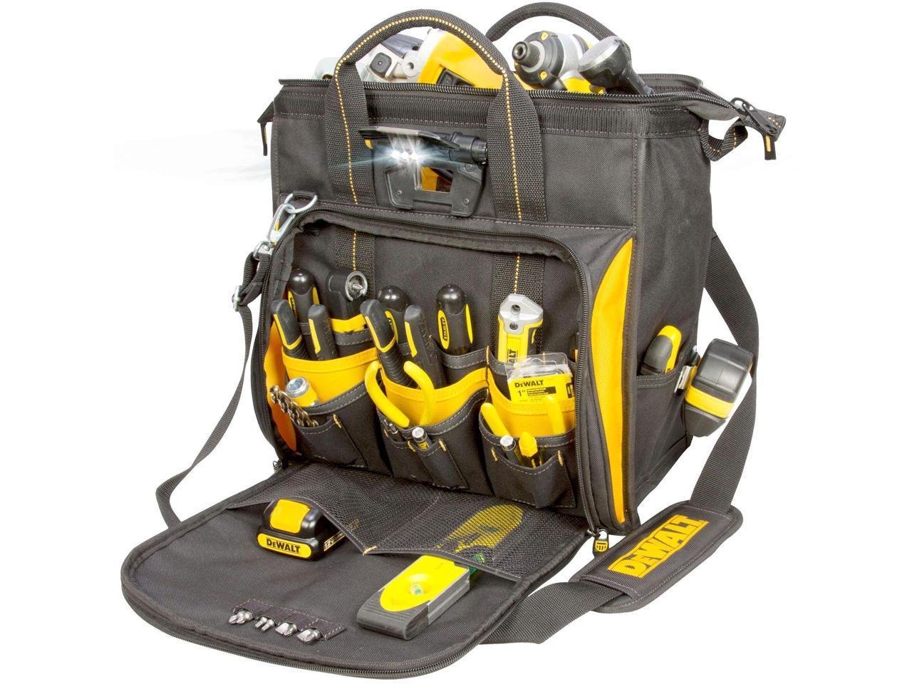 Dewalt DGL523 Lighted Tool Backpack Bag, 57Pockets Brand New!
