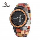 BOBO BIRD Men Wooden Wristwatch Miyato Japan Movement Watch Colorful Bamboo