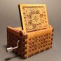 Antique hand crank Engraved Wooden Music Box Game Of Thrones - Theme Carved