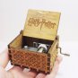 New Hand Crank Engraved Harry Potter Theme Wooden Carved Music Box Antique