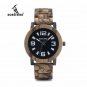 BOBO BIRD Wooden Metal Watch for Men with Big Number Quartz Wooden Box