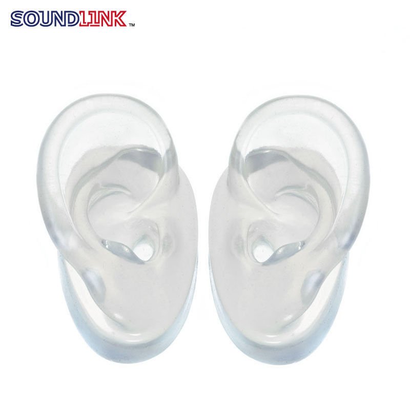 1 Pair Colorful Silicone Ear Model Demo For Hearing Aid Education Anatomy Teach