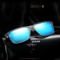 Men's Polarized Sunglasses Mirror Sun Glasses Square Aluminum Metal Eyewear
