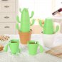 4 pieces set Stackable Cactus Plant Mugs for Coffee Tea With Spoons