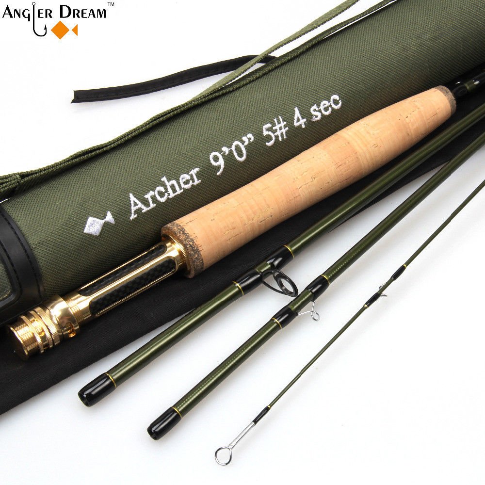 Fly Rod Fast Action 36T Carbon Fiber Graphite IM10 7.5/8.3/ 9FT Fly Cordura Tube