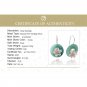 925 Sterling Silver Natural Stone Drop Earrings Handmade Flower Green Aventurine