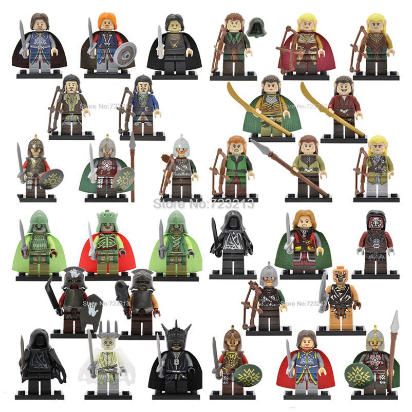 32pcs/lot The hobbit Figures Set Haldir Tauriel Legolas Lord of the Rings Rohan