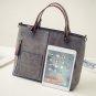 Vintage Lady Handbag Women Shoulder Bag PU Faux Leather Double Exterior Pockets