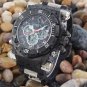 EPOZZ Black Mens Watch Full Steel Army Sport Analog Male Quartz