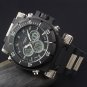 EPOZZ Black Mens Watch Full Steel Army Sport Analog Male Quartz
