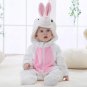 Cute Animals Newborn Baby Hooded Rompers Jumpsuit Warm Pajamas Tiger Bunny Panda