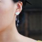 925 Sterling Silver Handmade Rain Drops Cloud Crystal Drop Earrings
