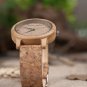BOBO BIRD Watches Bamboo Couple Men Women Analog Display Couples Cork Leather