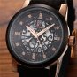 BADACE Men Quartz Watch Luxury Genuine Leather Strap Crystals