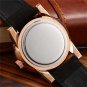 BADACE Men Quartz Watch Luxury Genuine Leather Strap Crystals