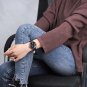 BOBO BIRD Wood Women Watch Distinctive Snowflake on Glasses Wooden Band
