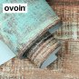 Faux Industrial Wood Wallpaper Roll Rustic Plank Vinyl Wallcoverings Blue