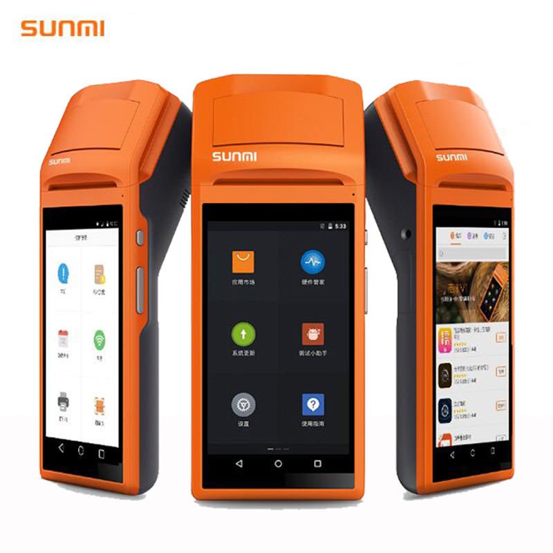 5.5" Touch Barcode Scanner Wireless Portable Android Thermal Ticket Printer 58mm