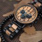 BOBO BIRD Wooden Watch Men Chronograph Quartz In Wood Gift Box