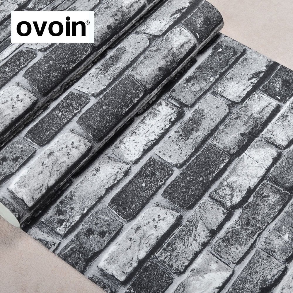 Rustic Brick Wall Wallpaper Vintage Living room background Washable PVC Roll 10M