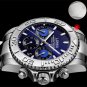 LOREO Mechanical Watch Men Multifunctional Diving 200M Steel Automatic Self-Wind