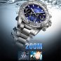 LOREO Mechanical Watch Men Multifunctional Diving 200M Steel Automatic Self-Wind
