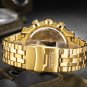 Temeite Luxury Gold Watch Men Stainless Steel Quartz Mens Watches Wristwatch