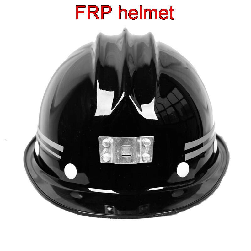 FRP Fiberglass Reflective Helmet Front Back Light Socket Hard Safety Hat