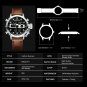 MEGALITH Men Sport Dual Display Chronograph Luminous Waterproof Quartz Watch