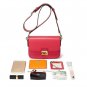Vintage Flap Padlock Bag Split Leather Women Shoulder Crossbody Messenger Bag