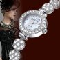 Women's Japan Quartz Luxury Jewelry Crystal Bracelet Rhinestone Watch