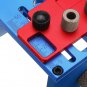 3 In 1 Woodworking Drill Guide Set Hole Puncher Dowelling Jig Self Tighen Clamp