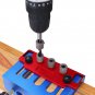 3 In 1 Woodworking Drill Guide Set Hole Puncher Dowelling Jig Self Tighen Clamp