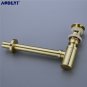 Brass Bathroom Basin Sink Tap Bottle Trap Kit Waste Pop Drain Drain Brushed