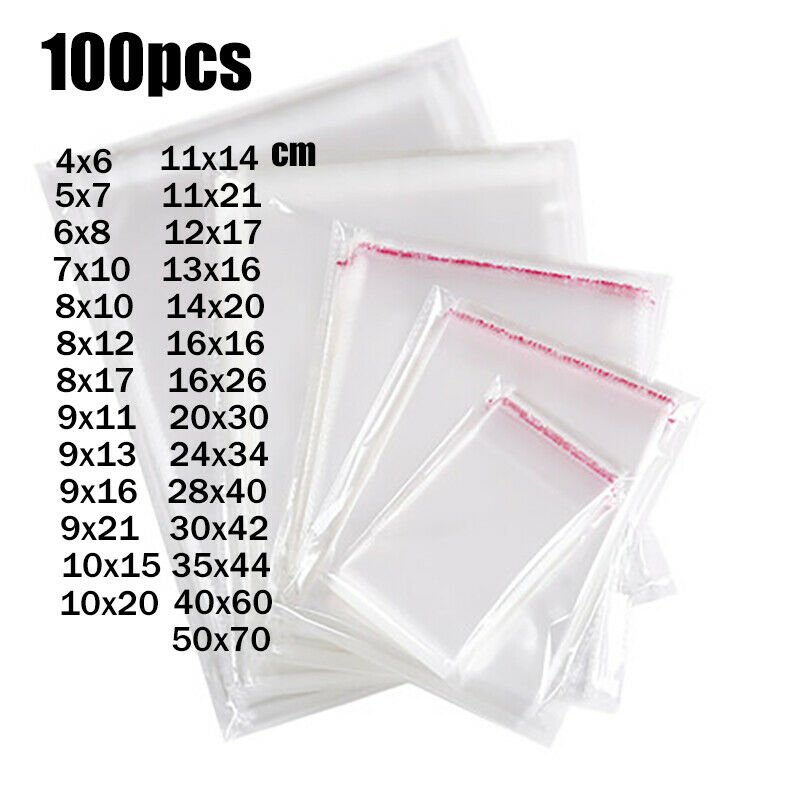 Wholesale Thick Self-adhesive Cellophane Bag Packaging Clear Small Sealing