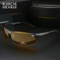 Aluminum Magnesium Rimless Men Sunglasses Polarized Sports Night Vision Driving