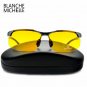 Aluminum Magnesium Rimless Men Sunglasses Polarized Sports Night Vision Driving