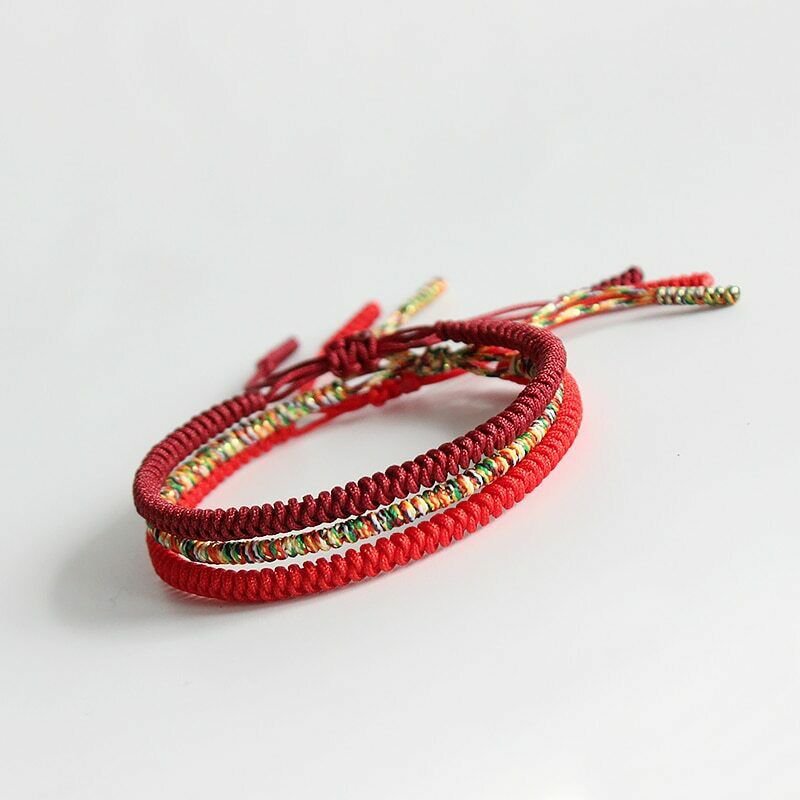 Original Multi Color Tibetan Buddhist Handmade Lucky Rope Bracelet Adjustable