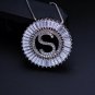 Initials Letter Pendant Necklace Cubic Zirconia Jewelry For Women Mother Gift