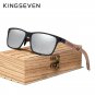 Wood Square Sunglasses Polarized Wooden Sun Glasses Mirror Lens Unisex