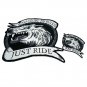 No Club No Ruler Large Wolf Embroidered Sewing Label Punk Biker Iron-On Patch