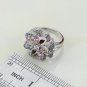 Multicolor Zircon 925 Silver Flower Set Earrings+Pendant+Ring+Bracelet+Necklace