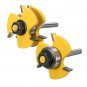 2pcs 1/4 Inch Shank Tongue & Groove Router Bit Set 3/4 Inch Stock Woodworking