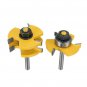 2pcs 1/4 Inch Shank Tongue & Groove Router Bit Set 3/4 Inch Stock Woodworking