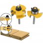 2pcs 1/4 Inch Shank Tongue & Groove Router Bit Set 3/4 Inch Stock Woodworking