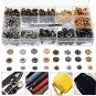 40/100 Set Rivets DIY Leather Craft Fasteners Buttons Copper Press Studs Silver