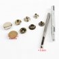 50 Set Metal Snap Fasteners Buttons Press Stud Cloth Sewing Craft 10 12.5 15