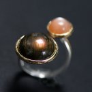 Sterling Silver Natural Labradorite Stone Moonlight Mysterious Lake Ring